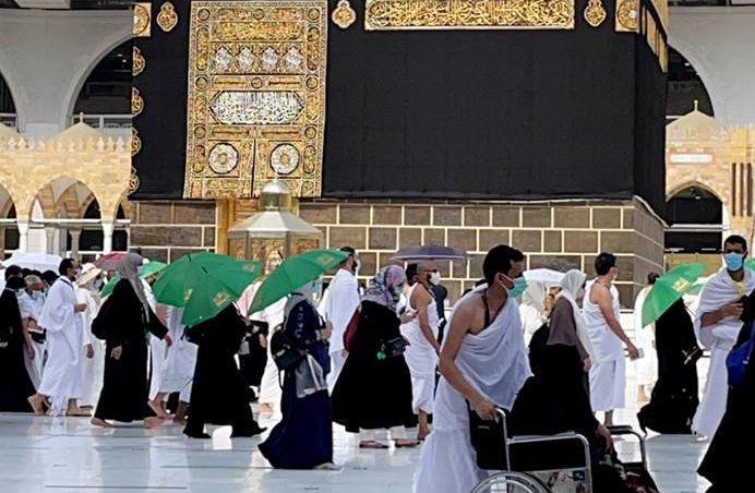 عودة حجاج جمعية بناء من الأيتام والأرامل بعد آداء فريضة الحج